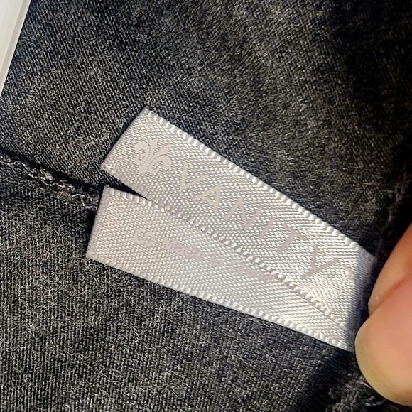 Vanity Charcoal and Black Patterned Cowl Neck Sweater, 3/4 Sleeve - Picture 2 of 4